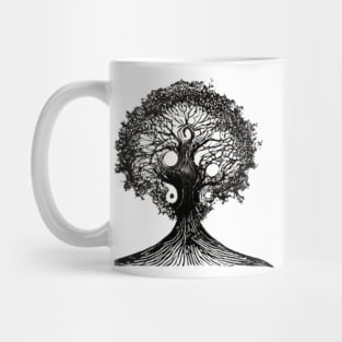 TREE OF LIFE Witchy Nature Lover Linocut Illustration Mug